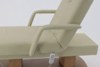 Массажный стол электрический MED-MOS ММКМ-2 (КО-156Д) светло-бежевый с основанием светлое дерево (Р)