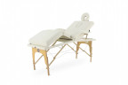 Массажный стол складной MED-MOS JF-Tapered 4-х секционный, деревянная рама, белый