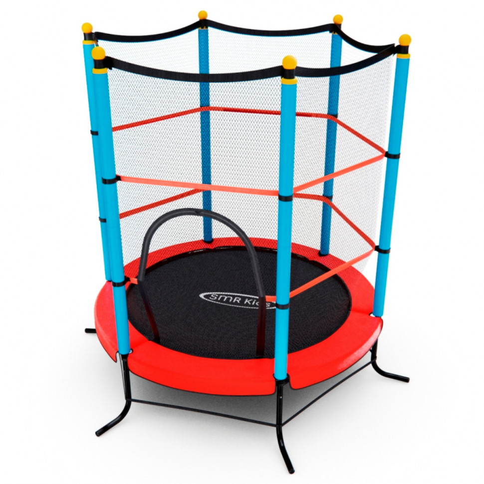 Батут детский DFC SMRKIDS 55" с сеткой, RED