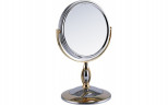 Зеркало косметическое Weisen B6"806 C/G Chrome&Gold настольное 2-стор 5-кр.ув.15 см