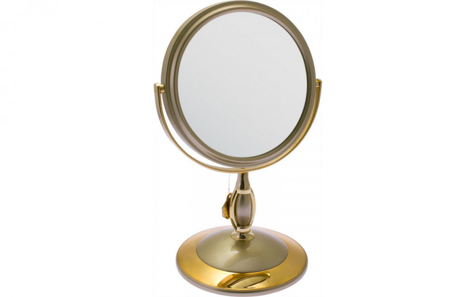 Зеркало косметическое Weisen B6"806 G5/G Gold настольное 2-стор 5-кр.ув.15 см