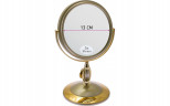 Зеркало косметическое Weisen B6"806 G5/G Gold настольное 2-стор 5-кр.ув.15 см