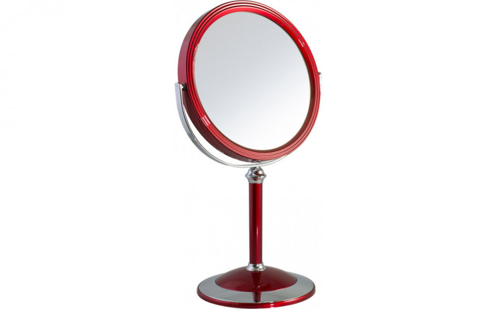 Зеркало косметическое Weisen B7"8011 RUBY/C Red наст кругл 2-стор 5-кр.ув.18 см
