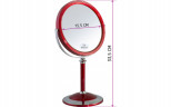 Зеркало косметическое Weisen B7"8011 RUBY/C Red наст кругл 2-стор 5-кр.ув.18 см