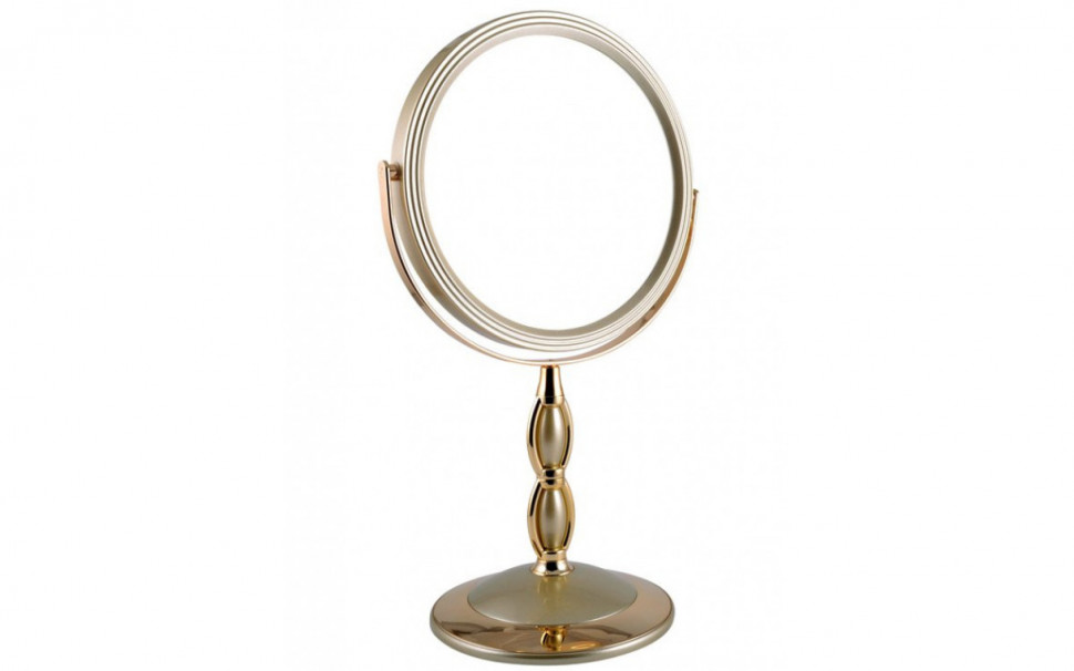 Зеркало косметическое Weisen B7"8066 G5/G Gold наст кругл 2-стор 5-кр.ув.18 см