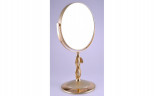 Зеркало косметическое Weisen B7"8066 G5/G Gold наст кругл 2-стор 5-кр.ув.18 см