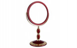 Зеркало косметическое Weisen B7"8066 RUBY/G Red&Gold наст кругл 2-стор 5-кр.ув.18 см