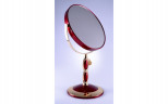 Зеркало косметическое Weisen B7"8066 RUBY/G Red&Gold наст кругл 2-стор 5-кр.ув.18 см