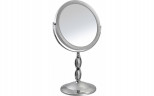 Зеркало косметическое Weisen B7"8066 S3/C Silver наст кругл 2-стор 5-кр.ув.18 см