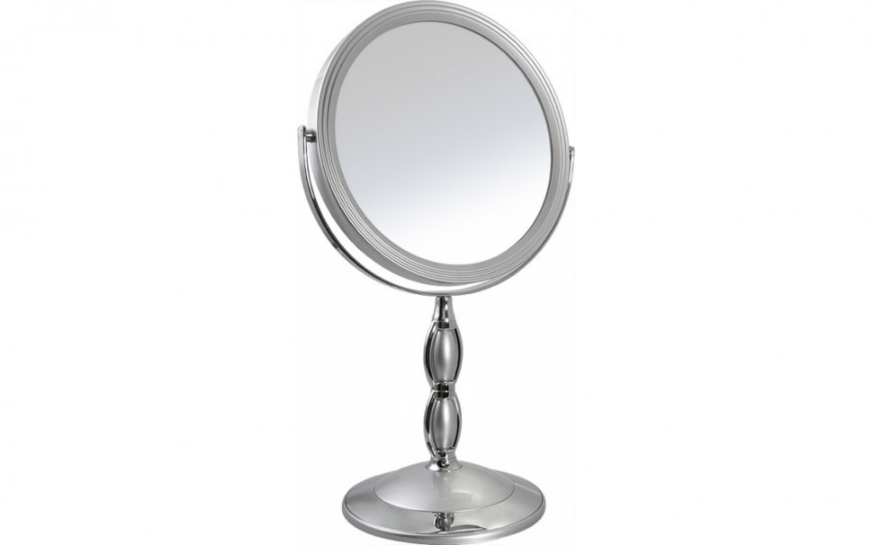 Зеркало косметическое Weisen B7"8066 S3/C Silver наст кругл 2-стор 5-кр.ув.18 см