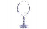 Зеркало косметическое Weisen B7"8066 S3/C Silver наст кругл 2-стор 5-кр.ув.18 см